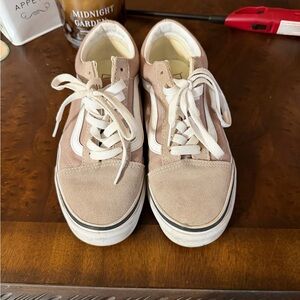 Brown and White Vans